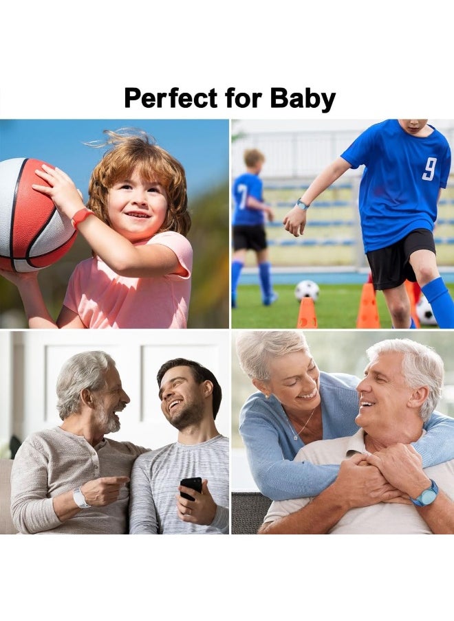 ECVV - 4 Pieces Apple Airtag Wristband for Airtag Nylon Airtag Bracelet Anti-Lost GPS Trackers Protector Case Cover Watch Strap for Elderly Children Kids Velcro Adjustable Watch Bands - Image 1
