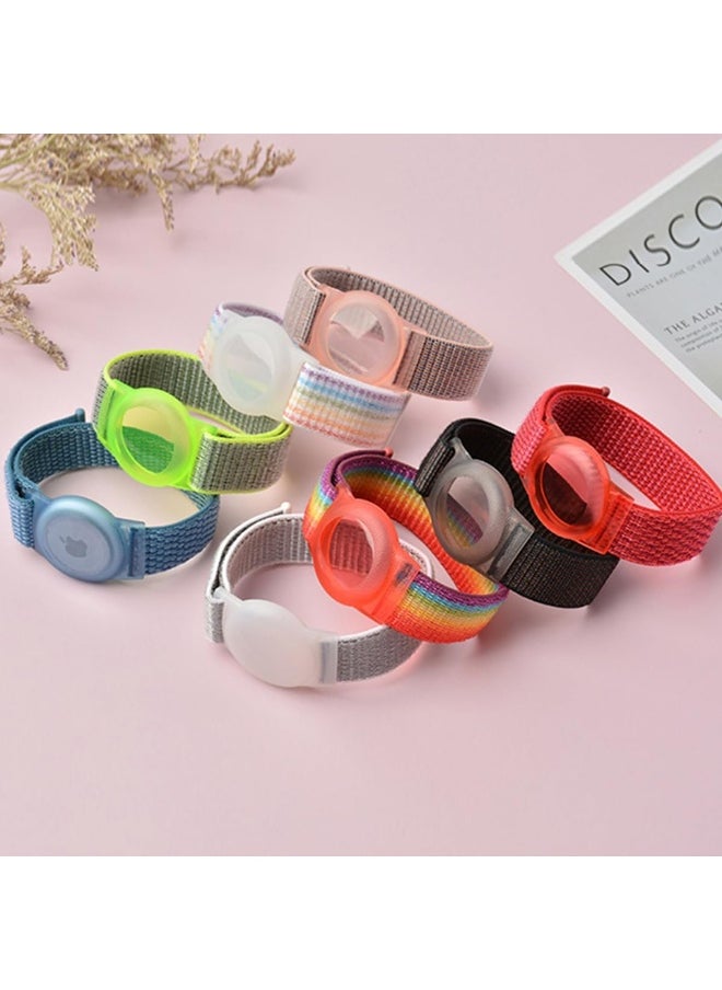 ECVV - 4 Pieces Apple Airtag Wristband for Airtag Nylon Airtag Bracelet Anti-Lost GPS Trackers Protector Case Cover Watch Strap for Elderly Children Kids Velcro Adjustable Watch Bands - Image 1