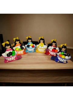 Taşdevri Life Tasdevri Life Zirve Sitting Turkish Delight Girl with Bow Coffee Table Serving Tray Turkish Delight Sugar Bowl 6 Pieces  - Image 2