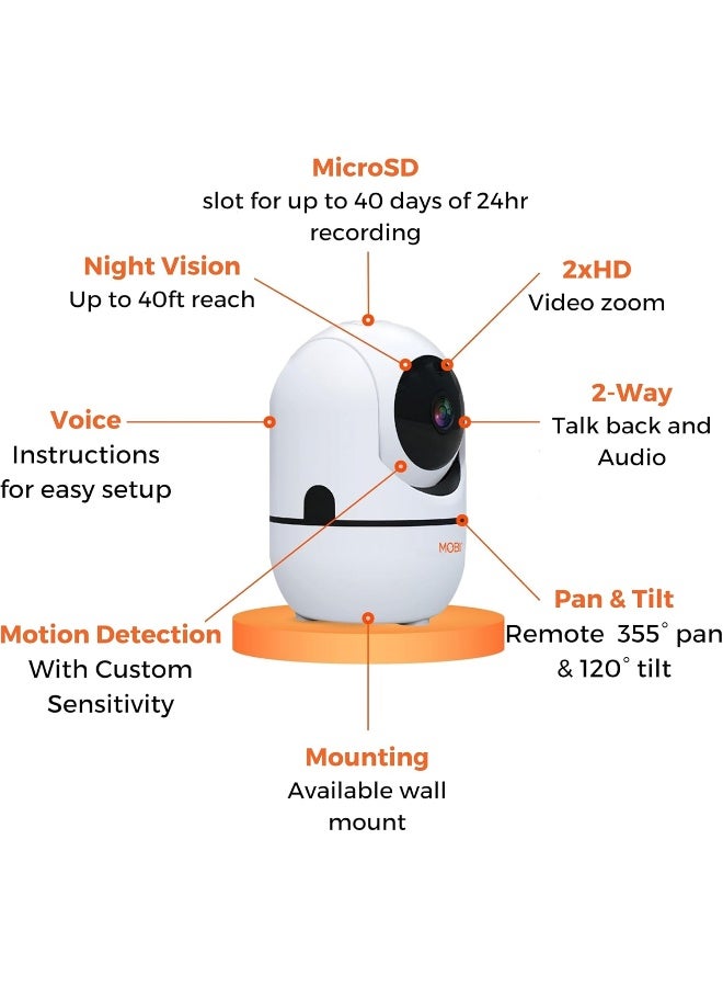Mobi - MobiCam Indoor Camera - Baby Monitor with Camera and Audio - Smartphone and Wi-Fi Access - Image 3