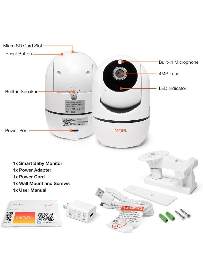 Mobi - MobiCam Indoor Camera - Baby Monitor with Camera and Audio - Smartphone and Wi-Fi Access - Image 5