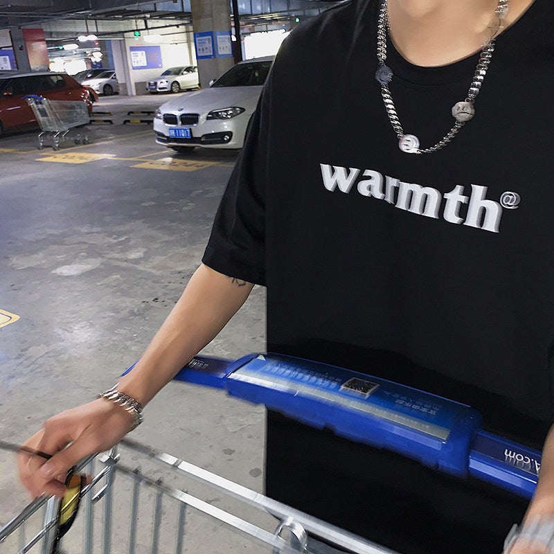 Men'S Short-Sleeved T-Shirt Summer Trendy Brand Hong Kong-Style Loose Half-Sleeved T-Shirt Ins Trendy Casual Handsome All-Match Top - Image 3