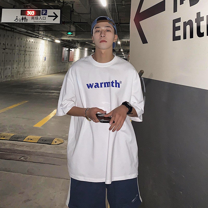 Men'S Short-Sleeved T-Shirt Summer Trendy Brand Hong Kong-Style Loose Half-Sleeved T-Shirt Ins Trendy Casual Handsome All-Match Top - Image 4