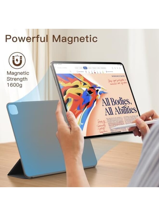 جي تيك حافظة مغناطيسية لجهاز Ipad Pro 11 بوصة جميع الموديلات وipad Air 5 4 10.9 بوصة 2022 2020 تدعم قلم الرصاص من الجيل الثاني وغطاء مرفق مغناطيسي للشحن مع خاصية النوم التلقائي باللون الأسود - Image 3