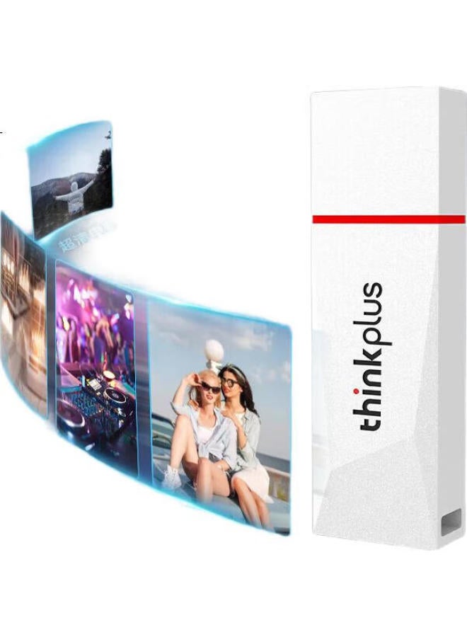 Thinkplus Lenovo 512Gb Usb3.2 Metal Flash Drive, High-Speed Read/Write 120Mb/S Large Capacity Computer Usb Drive, Office Study Car Portable Thumb Drive, Tu180 Series White - Image 1