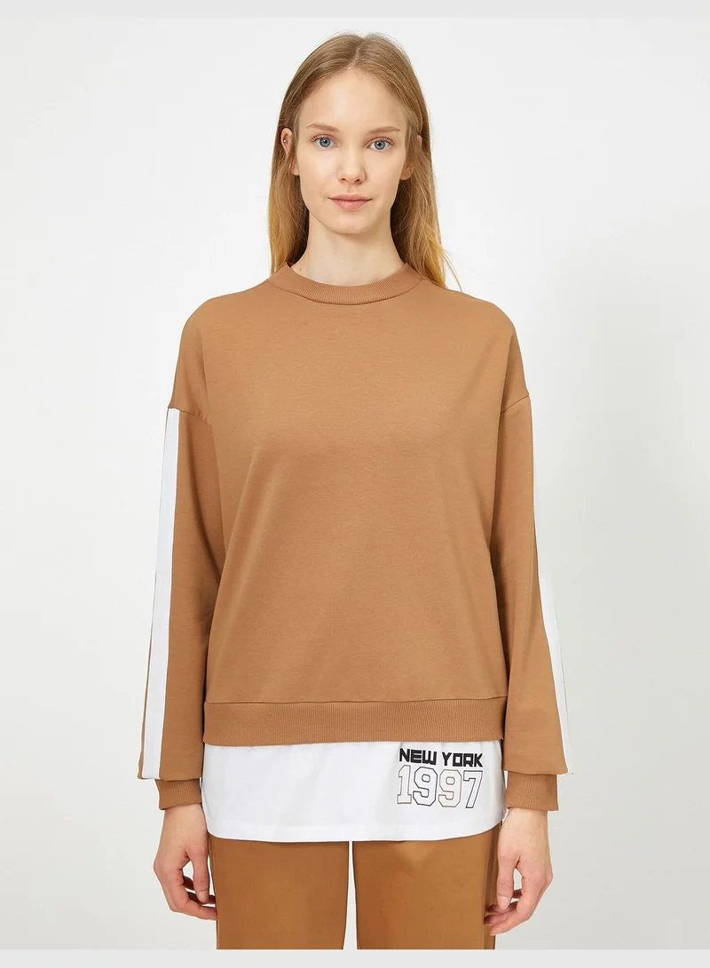 KOTON Striped Sweatshit