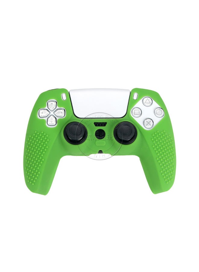 Spray Oil Ps5 Silicone Cover Protective Case For Game Controller Particle Protection Shell Digital Computer Game Console Cover-Product Color:P5 Dot-Green - Image 1