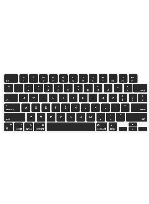 Keyboard Cover Skin for 2023 MacBook Air 15 inch M2 A2941 MacBook Pro 14 16 inch M3 M2 Pro Max A2918 A2992 A2991 A2779 A2780 US Enter Silicon Keyboard Protector Accessory Black