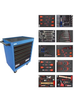 Movable Tool Cabinet on Wheels Tool Trolley 6 Drawers Locked New 233 Pieces Blue Filled - pzsku/Z8F5E13DD6614FB3DC905Z/45/_/1740601594/718a49f3-699b-4a2f-8c39-d464b6e369dc