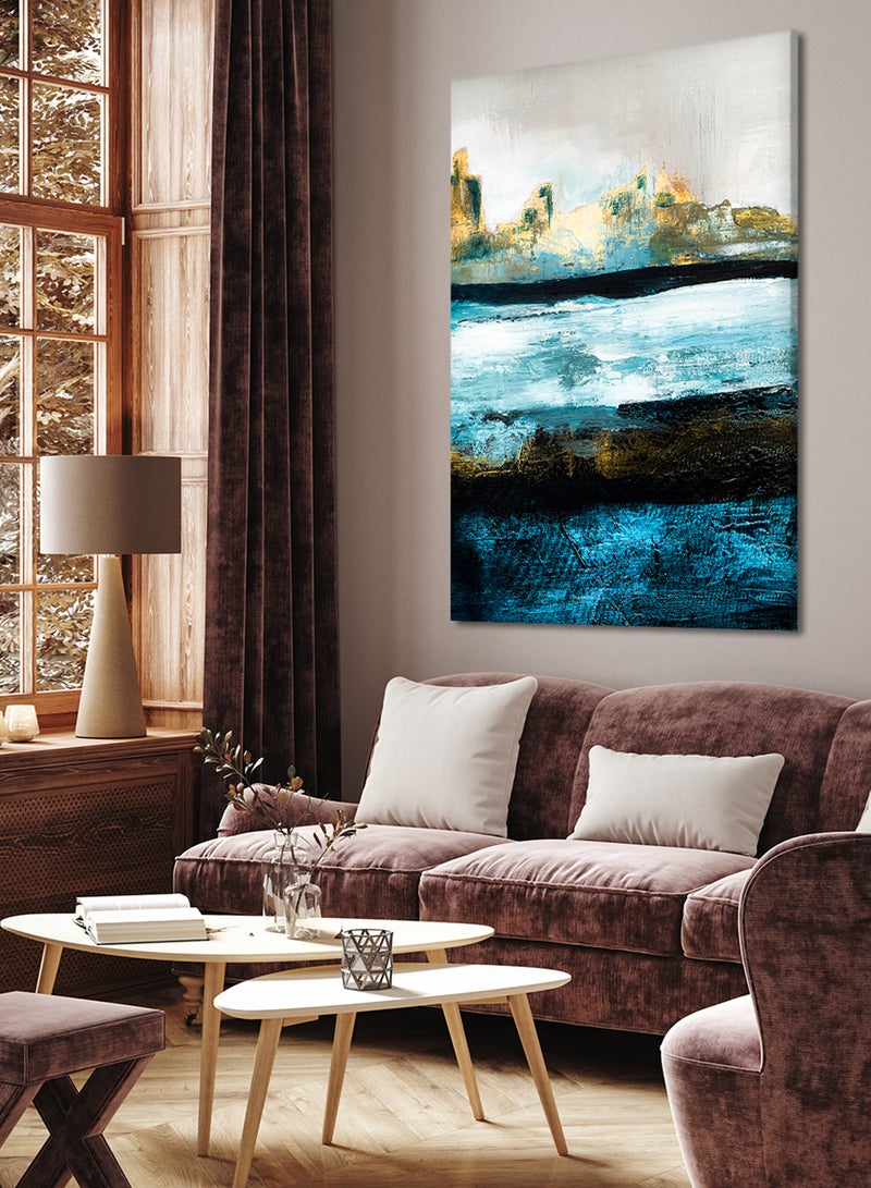 لوحة كانفاس على إطار خشبي بتصميم فن تجريدي - Image 2