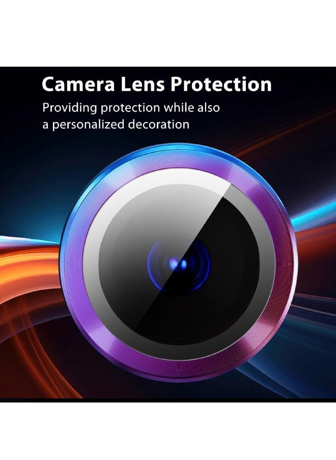 Generic Samsung Galaxy A-55 5G Camera Lens Protector, HD 9H Tempered Glass Camera Screen Protector, Metal Ring Lens Cover for Samsung A-55, 1 Set  (Installation Tray Alignment Kit, Multi-Colour)  - Image 3