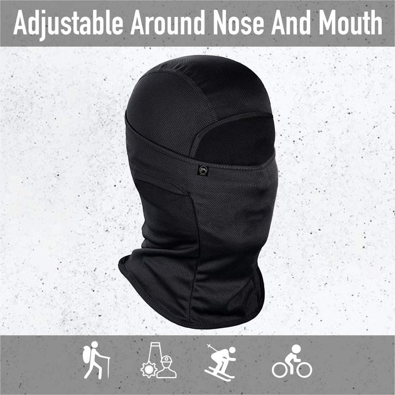 BISMAADH Men's Dry-Fit Face Protection Balaclavas (Balaclava-Parent_Z-Black, Maroon_Free Size) - Image 2