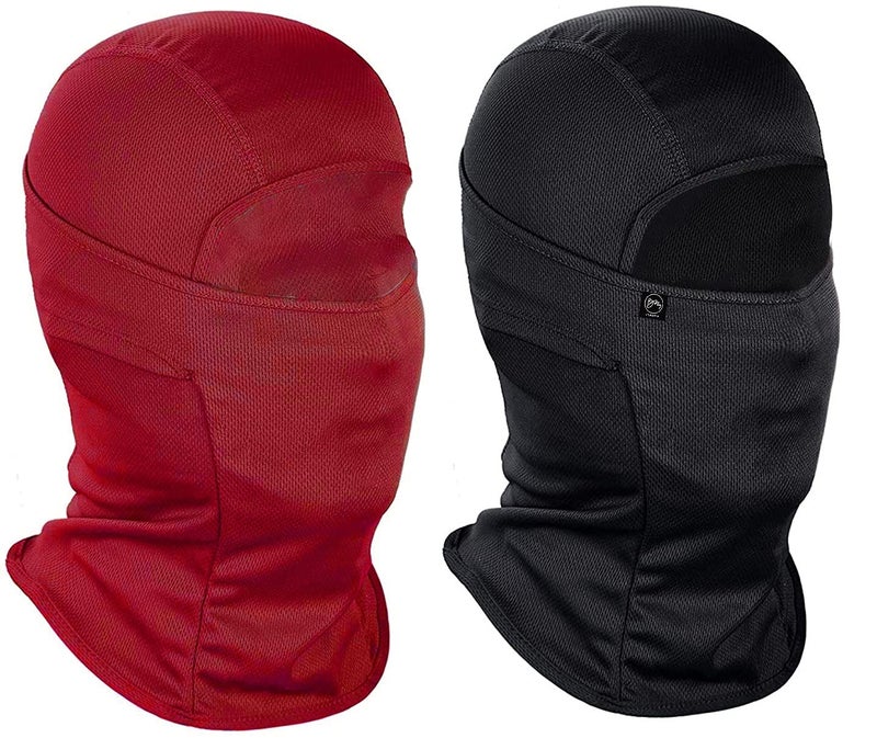 BISMAADH Men's Dry-Fit Face Protection Balaclavas (Balaclava-Parent_Z-Black, Maroon_Free Size) - Image 1
