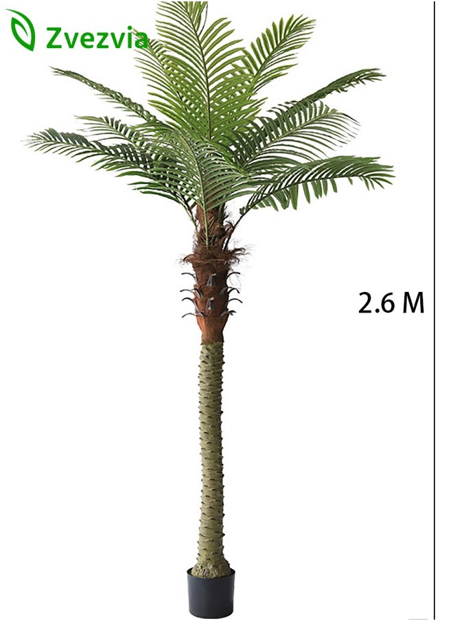 Zvezvia 2.6M Artificial Palm Tree 18 Leaves Outdoor Patio and Indoor Decor,Realistic,Maintenance-Free Tropical Plant  - Image 2