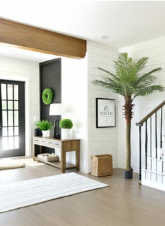 Zvezvia 2.6M Artificial Palm Tree 18 Leaves Outdoor Patio and Indoor Decor,Realistic,Maintenance-Free Tropical Plant  - Image 5