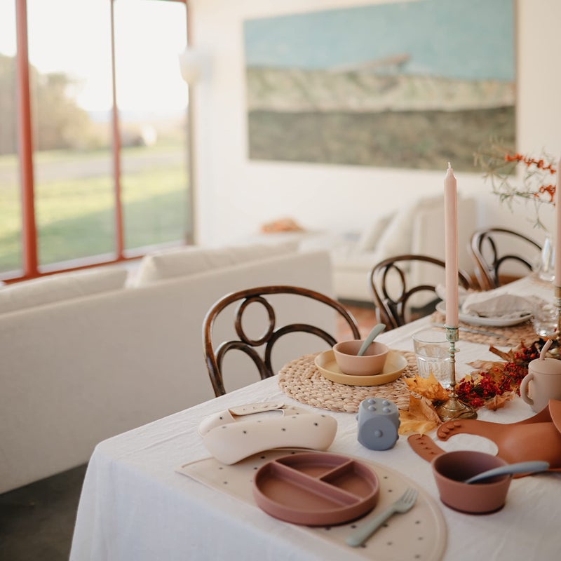 mushie Silicone Suction Plate | BPA-Free Non-Slip Design (Cloudy Mauve) - Image 5