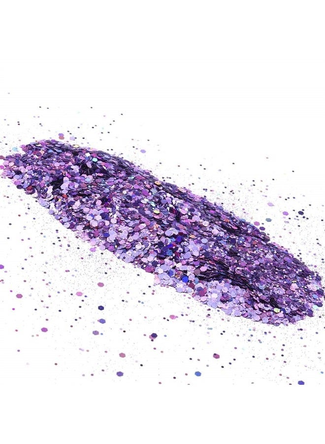 ELABEST Holoqraphic Craft Glitter Bling Sequins 3.5ounce Sparkly Paillette for Crafts, Body Art, Make up, Decoration, Handmade Accessories (Purple) - Image 2