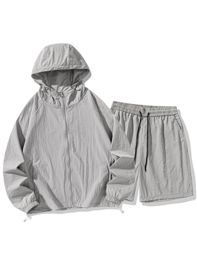 Song Feng Ya Sun Protection Clothing Men's Summer Thin Breathable Ice Silk Couple Hooded Sun Protection Clothing Outdoor Sportswear Trendy - Image 3