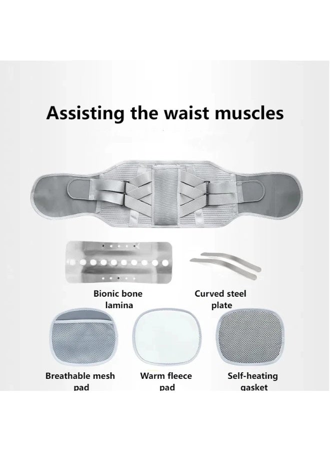 Generic Size XL（Waist Support Width 23cm，Waist Support Length 120cm）,Self - heating Lumbar Support Belt | Solution for Lumbar Vertebra/Lumbar Disc Herniation and Lumbar Muscle Strain, Widened Steel Plate Support  - Image 2