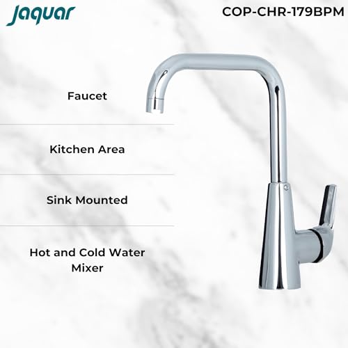 JAQUAR Continental Prime Series Table Mounted Swinging Spout HOT and Cold Sink Mixer (Chrome) | Right Hand Side Lever, Brass Body Water Tap/Faucet/Bathroom/Kitchen Wash Basin | COP-CHR-179BPM - Image 3