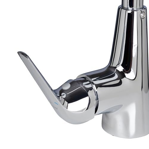 JAQUAR Continental Prime Series Table Mounted Swinging Spout HOT and Cold Sink Mixer (Chrome) | Right Hand Side Lever, Brass Body Water Tap/Faucet/Bathroom/Kitchen Wash Basin | COP-CHR-179BPM - Image 2