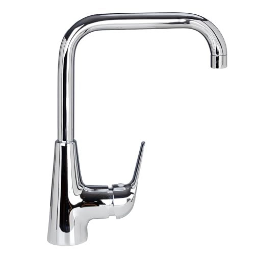 JAQUAR Continental Prime Series Table Mounted Swinging Spout HOT and Cold Sink Mixer (Chrome) | Right Hand Side Lever, Brass Body Water Tap/Faucet/Bathroom/Kitchen Wash Basin | COP-CHR-179BPM - Image 1