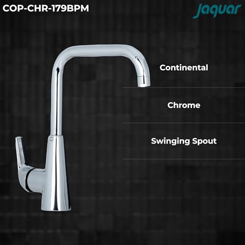 JAQUAR Continental Prime Series Table Mounted Swinging Spout HOT and Cold Sink Mixer (Chrome) | Right Hand Side Lever, Brass Body Water Tap/Faucet/Bathroom/Kitchen Wash Basin | COP-CHR-179BPM - Image 4
