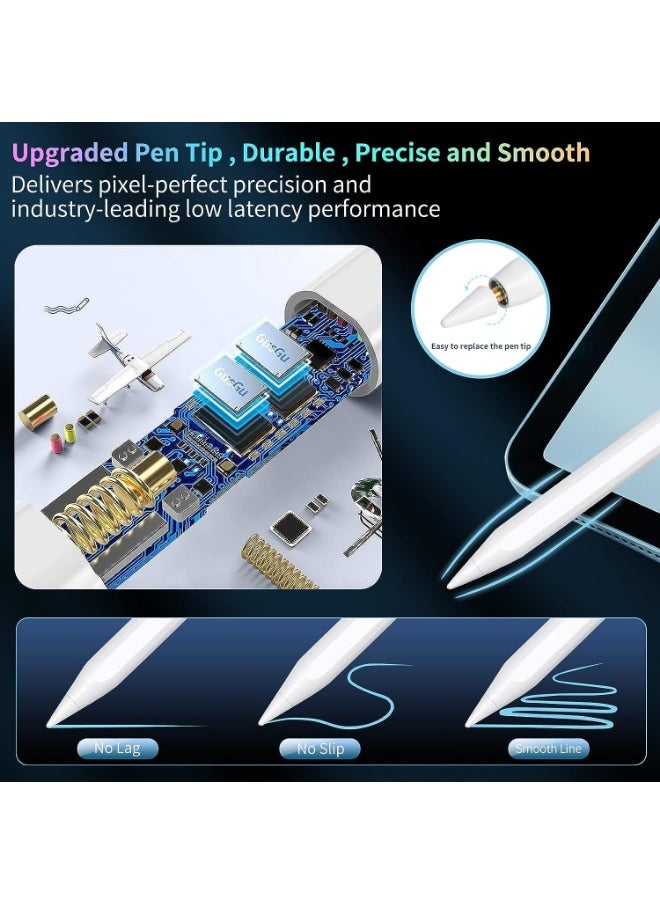 XiuWoo Stylus Pen for iPad 9th&10th Gen with Palm Rejection, Active Pencil Compatible with Apple iPad 10th/9th/8th/7th/6th Gen, iPad Air 5th/4th/3rd Gen,iPad Pro 11 & 12.9 inch, iPad Mini 6th/5th Gen  - Image 4