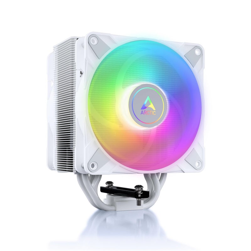 ARCTIC Freezer 36 A-RGB - Single Tower CPU Fan with Push-Pull, Two 120mm P Fans with Optimized Pressure, Fluid Dynamic Bearing, 200-2000 rpm, 4 Heatpipes, incl. MX-6 - White - Image 1