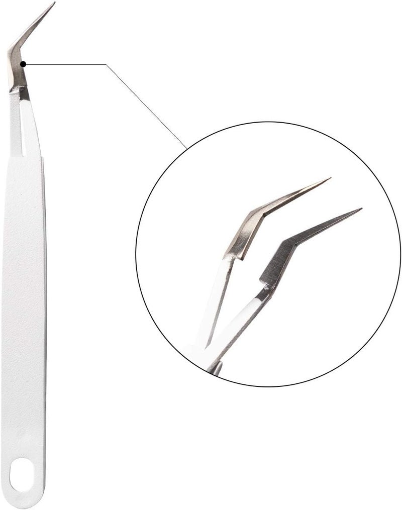 BERYA Craft Weeding Tools,Vinyl Weeder Basic Tool for Silhouettes, Cameos, Lettering (White Cross Locking Tweezers) - Image 3