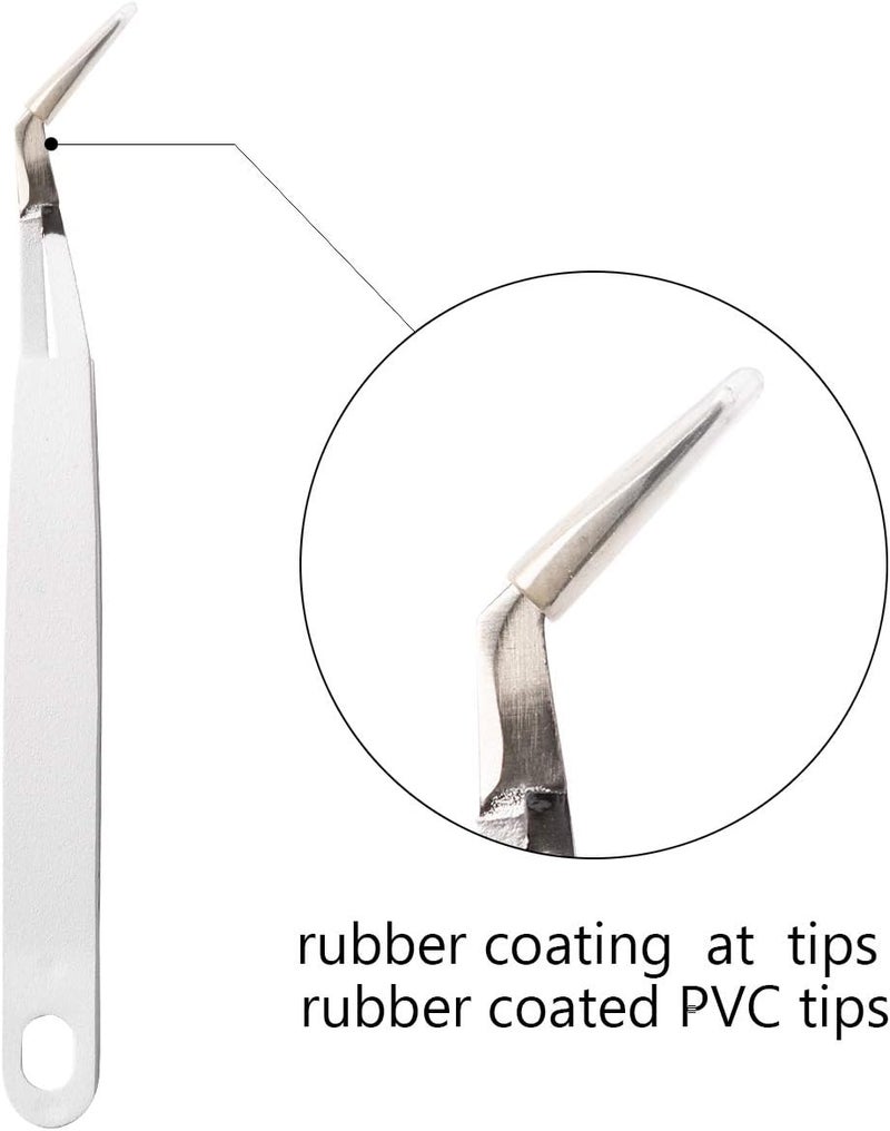BERYA Craft Weeding Tools,Vinyl Weeder Basic Tool for Silhouettes, Cameos, Lettering (White Cross Locking Tweezers) - Image 2