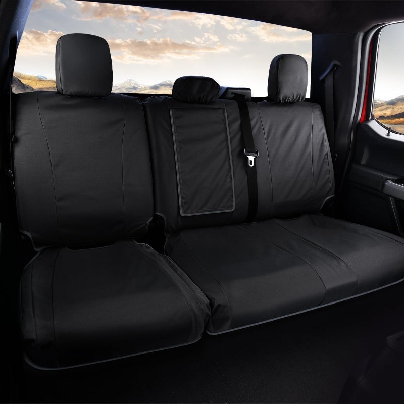 Coverado Rear Bench Car Seat Covers Waterproof Oxford Back Seat Cover for Car Seat Protector for Kids Dogs Compatible with 20152026 Ford F150 20172026 Ford F250 F350 F450 Black - Image 2