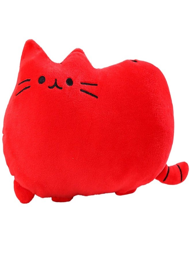 TechMax Solution Cute Red Cat Kawaii Pillow Plush Toy - Image 1