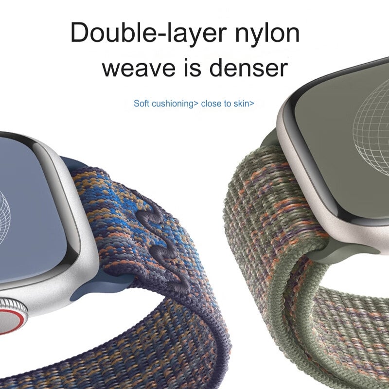 إيروريكس لساعة Apple Watch Series 10 46Mm / 9 45Mm Loop Nylon Watch Band (Starlight) - Image 5