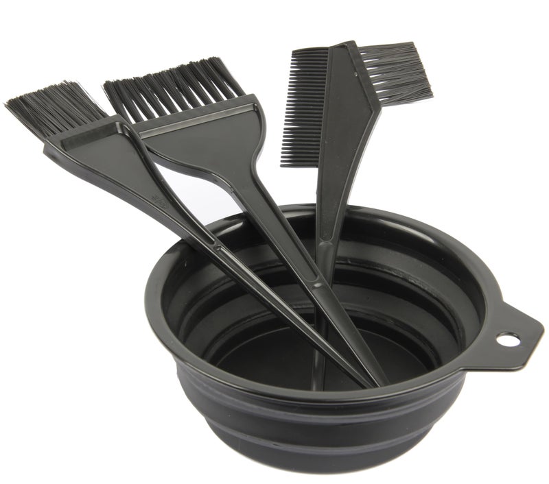 JFFX 4 Pcs Hair Dye Color Brush and Bowl Set, Includes Mixing Bowl, Tint Comb and Brushes, Professional Salon Highlighting Tools for Hair Dyeing - Image 4