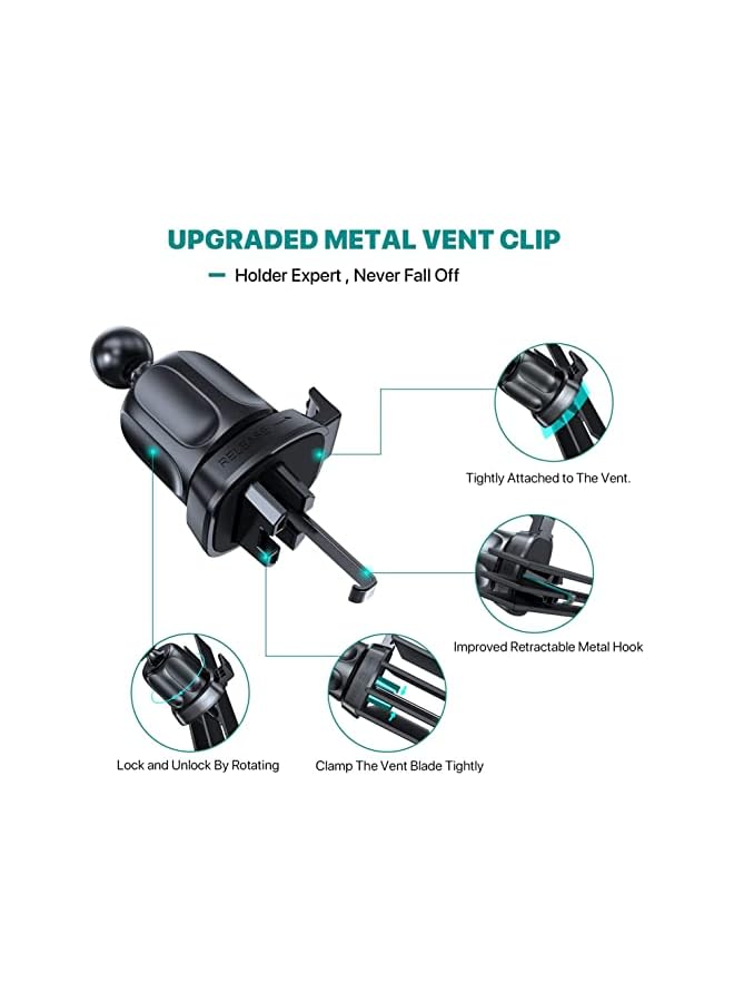 Miracase 【4-in-1】 Car Phone Holder, 【Ultra-Stable& Strong Suction】 Phone Holder Car Car Mobile Holder for Dashboard & Air Vent & Windshield, Mobile Holder for Car Compatible with All Mobile Phones - Image 5