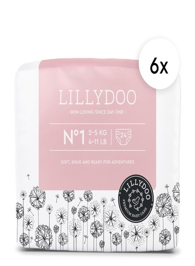 LILLYDOO Baby Diapers - Size 1 (4-11 lbs), Monthly Supply (144 Count), Leak Protection, Skin-Friendly, Ultrasoft, Perfume- & Chlorine-Free, Hypoallergenic, Dermatologist Tested, Oeko-TEX® - Image 2