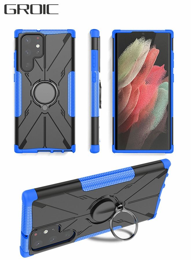 GROIC Compatible with Samsung Galaxy S22 Ultra 5G Case,Slim Magnetic Ring Holder,Stand Sturdy Phone Accessories,TPU Case Drop Resistant for 6.8 Inch - Image 1