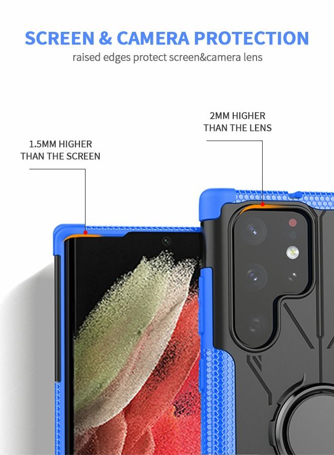 GROIC Compatible with Samsung Galaxy S22 Ultra 5G Case,Slim Magnetic Ring Holder,Stand Sturdy Phone Accessories,TPU Case Drop Resistant for 6.8 Inch - Image 3