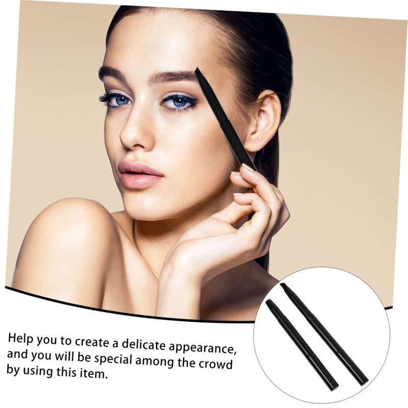2Pcs Retractable Double Ended Angled Eyebrow Brush And Eyeshadow Brush Set Portable Makeup Tools - Image 5