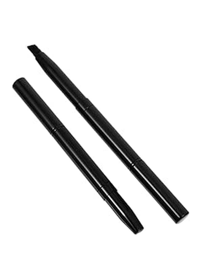 2Pcs Retractable Double Ended Angled Eyebrow Brush And Eyeshadow Brush Set Portable Makeup Tools - Image 1