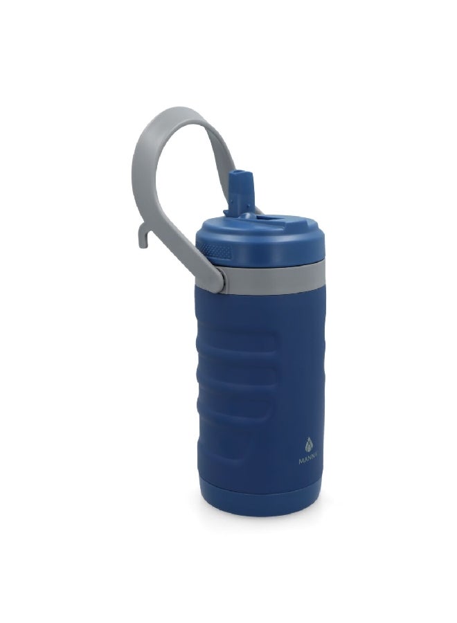 MANNA Olympus Stainless Steel Easy Carry Handle Water Bottle Blue and Grey 67oz AC44440 - Image 4