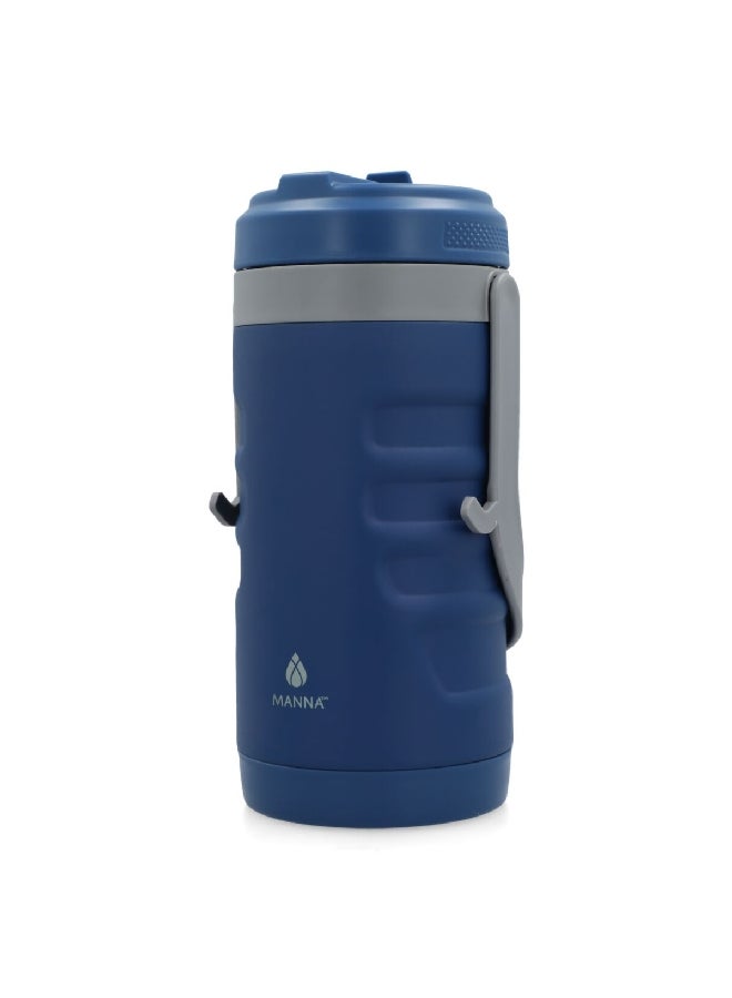 MANNA Olympus Stainless Steel Easy Carry Handle Water Bottle Blue and Grey 67oz AC44440 - Image 2