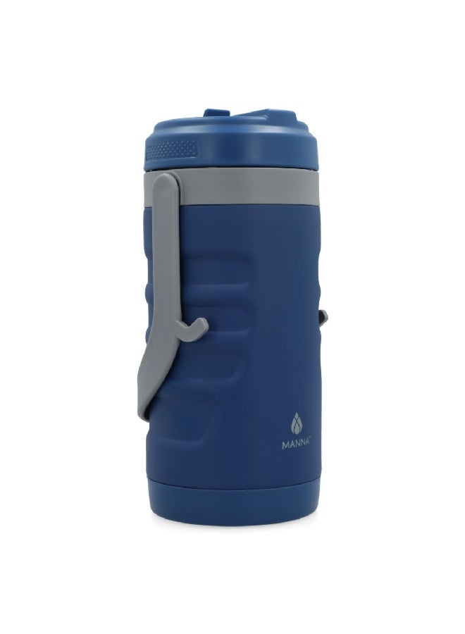 MANNA Olympus Stainless Steel Easy Carry Handle Water Bottle Blue and Grey 67oz AC44440 - Image 3