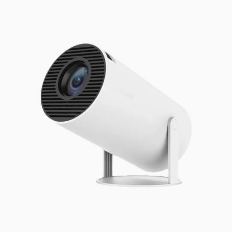 WU Smart Android Projector with 180° Rotatable Gimbal - Native 1080P 4K Decoding Portable Movie Projector, Touchless Auto Correction Wireless Screen Mirroring for Bedroom & Ceiling - Image 1