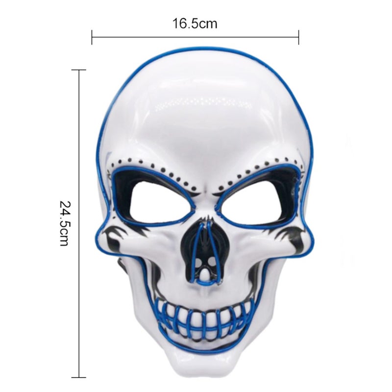 Halloween Mask EL Wired Light Up Mask Cosplay Scary Mask for Halloween Festival Party - Image 3