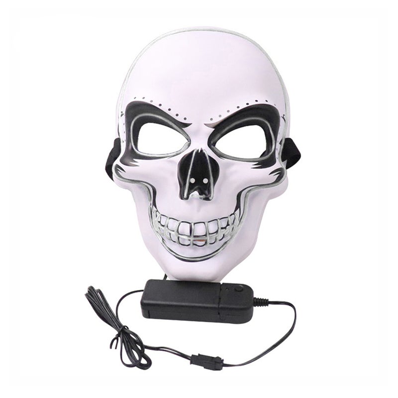 Halloween Mask EL Wired Light Up Mask Cosplay Scary Mask for Halloween Festival Party - Image 1