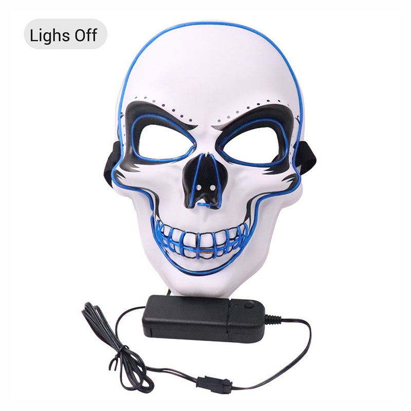 Halloween Mask EL Wired Light Up Mask Cosplay Scary Mask for Halloween Festival Party - Image 2