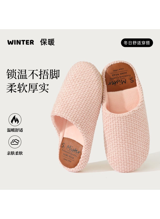Anti-slip And Anti-odor Cotton Slippers For Men, Winter  New Model, Indoor Home Warm Fleece-lined Thick-soled Cotton Shoes For Women