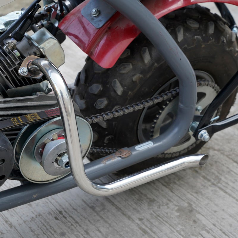 JMCHstore Left Long Pipe for For Coleman CT200U BT200X KT196,For Predartor 212 Engine Baja MB165 MB200 Doodlebug Mini Bike, Axis M200, Mini Bikes 212CC, Hisun 196cc Engine - Image 2